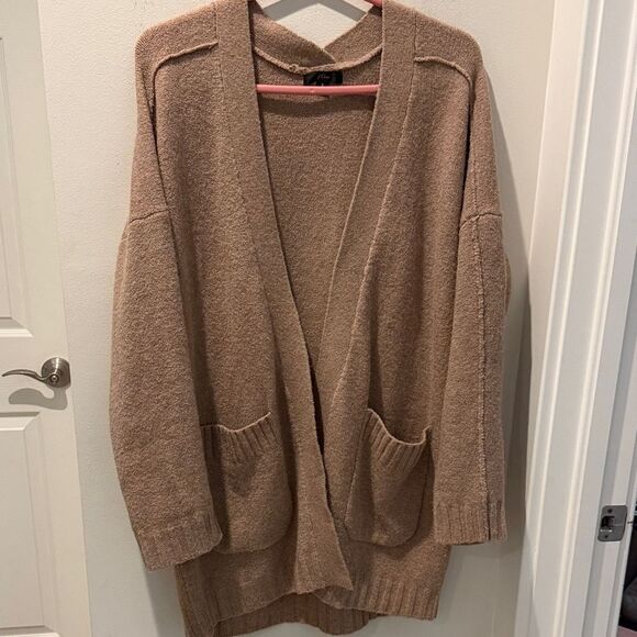 J. Crew Sweaters - J. Crew Camel wool blend Oversized Open-Front Cardigan size Small